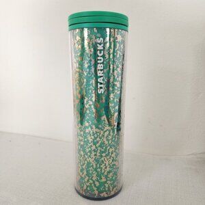 RARE STARBUCKS HOLIDAY 2019 "Black Friday" 16oz GREEN FOIL TUMBLER